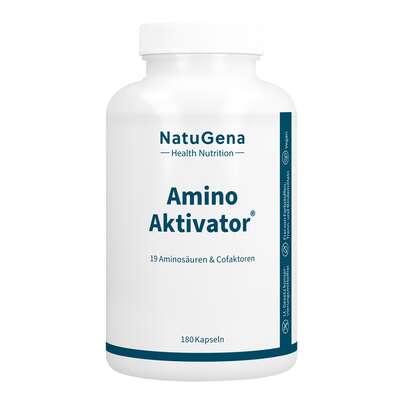 Sie sehen eine Packung NatuGena AminoAktivator Kapseln, Produktbild: 01 NatuGena AminoAktivator Kapseln, A-Nr.: 5719121 - 01