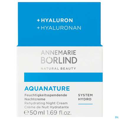 Sie sehen eine Packung Boerlind Aquanature Feuchtigkeit Nacht 60007 50ml, Produktbild: 02 Boerlind Aquanature Feuchtigkeit Nacht 60007 50ml, A-Nr.: 4740395 - 02