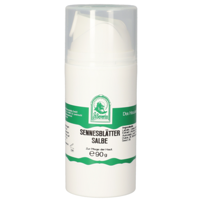 Sie sehen eine Packung SENNESBLÄTTER SALBE 90 G, Produktbild: 01 SENNESBLÄTTER SALBE 90 G, A-Nr.: 5444581 - 01