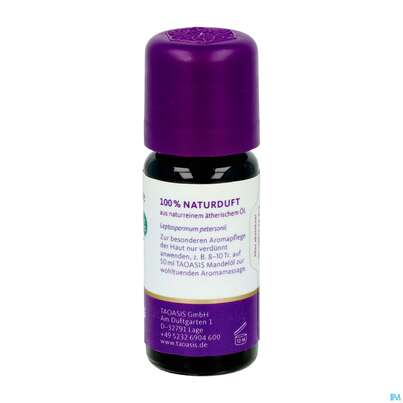 Sie sehen eine Packung Aetherische Oele Taoasis Bio Lemon Tea Tree 10ml, Produktbild: 03 Aetherische Oele Taoasis Bio Lemon Tea Tree 10ml, A-Nr.: 4052778 - 03