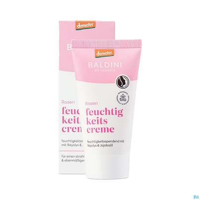 Sie sehen eine Packung Taoasis Baldini Rosen Feuchtigkeitscreme Demeter 50ml, Produktbild: 03 Taoasis Baldini Rosen Feuchtigkeitscreme Demeter 50ml, A-Nr.: 5995967 - 03
