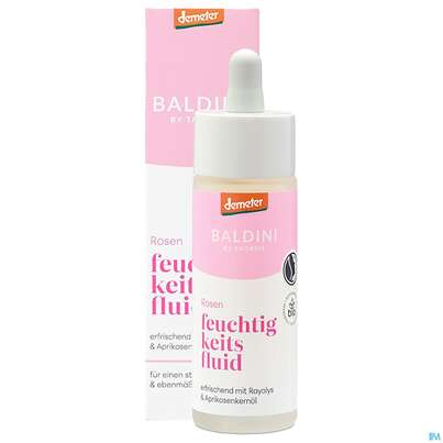 Sie sehen eine Packung Taoasis Baldini Rosen Feuchtigkeitsfluid Demeter 30ml, Produktbild: 03 Taoasis Baldini Rosen Feuchtigkeitsfluid Demeter 30ml, A-Nr.: 5995950 - 03