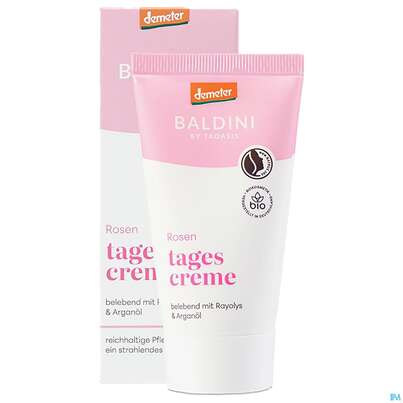 Sie sehen eine Packung Taoasis Baldini Rosen Tagescreme Demeter 50ml, Produktbild: 02 Taoasis Baldini Rosen Tagescreme Demeter 50ml, A-Nr.: 5996004 - 02