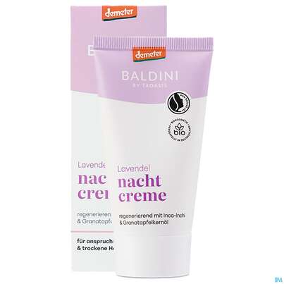 Sie sehen eine Packung Taoasis Baldini/bio Dem Reichhaltige Nachtcreme 50ml, Produktbild: 02 Taoasis Baldini/bio Dem Reichhaltige Nachtcreme 50ml, A-Nr.: 5908678 - 02