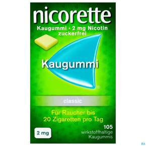 Nicorette/classic Kaugummi Z Raucherentw 2mg 105st, A-Nr.: 0694161 - 01