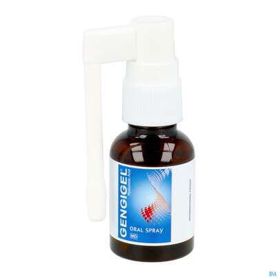 Sie sehen eine Packung Mundspray Gengigel 20ml, Produktbild: 10 Mundspray Gengigel 20ml, A-Nr.: 4521517 - 10