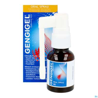 Sie sehen eine Packung Mundspray Gengigel 20ml, Produktbild: 12 Mundspray Gengigel 20ml, A-Nr.: 4521517 - 12