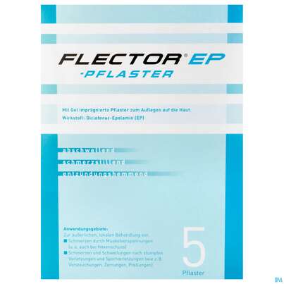 Sie sehen eine Packung Flector Ep Pflaster 5st, Produktbild: 01 Flector Ep Pflaster 5st, A-Nr.: 1770473 - 01