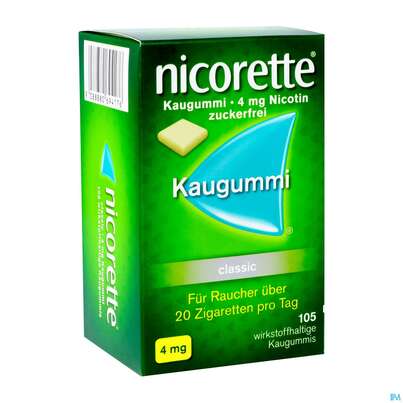 Nicorette/classic Kaugummi Z Raucherentw 4mg 105st, A-Nr.: 0694178 - 02