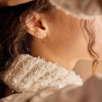 Blomdahl Ohrring Gold Titan 14mm, A-Nr.: 6019880 - 02