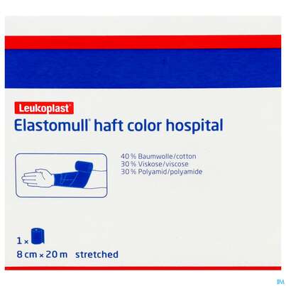 Sie sehen eine Packung Elastische Binden Elastomull/haft/color Blau 20mx 8cm 1st, Produktbild: 05 Elastische Binden Elastomull/haft/color Blau 20mx 8cm 1st, A-Nr.: 5450481 - 05