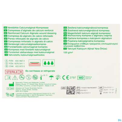 Sie sehen eine Packung Kompressen Suprasorb A Pro 5x 5cm 33932 10st, Produktbild: 03 Kompressen Suprasorb A Pro 5x 5cm 33932 10st, A-Nr.: 4554623 - 03