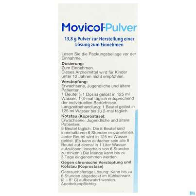 Sie sehen eine Packung Movicol Pulver Stick 20st, Produktbild: 03 Movicol Pulver Stick 20st, A-Nr.: 5525776 - 03