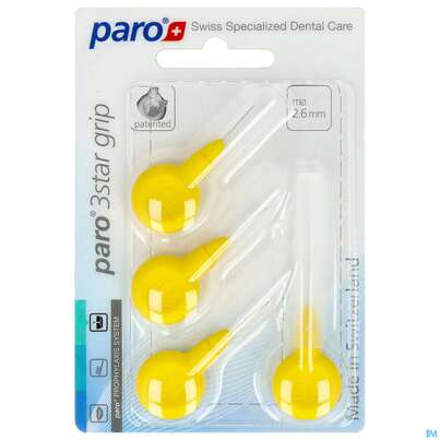 Paro 3star Grip Im Blister Xx-fine Gelb 2,6mm 4st, A-Nr.: 3323347 - 02