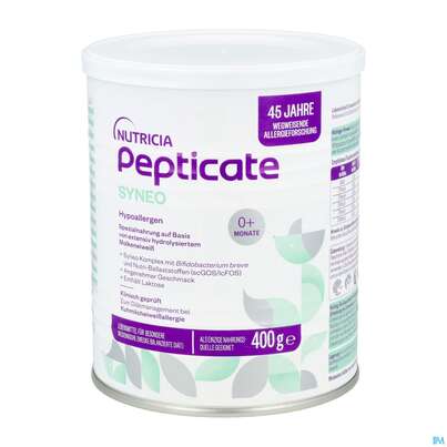 Pepticate Syneo Saeuglinge-kleinkinder Kuhmilchallergie 400g Dose 1st, A-Nr.: 5938343 - 02