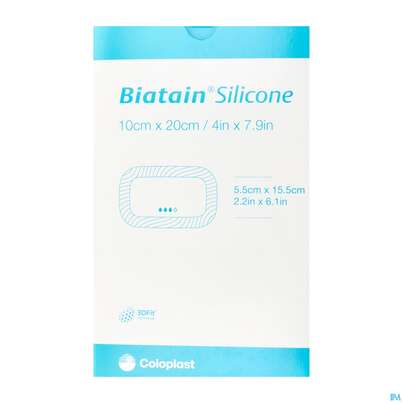 Schaumverband Biatain/steril Silikonhaftrand 10x20cm 3400 5st, A-Nr.: 4494921 - 01