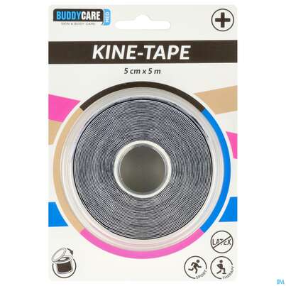 Sie sehen eine Packung Tape Buddycare/med Kinesiologie Latexfrei 5cmx 5m Schwarz 1st, Produktbild: 02 Tape Buddycare/med Kinesiologie Latexfrei 5cmx 5m Schwarz 1st, A-Nr.: 5845038 - 02