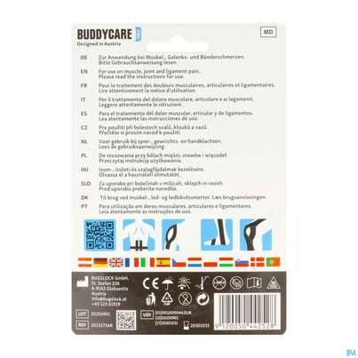 Sie sehen eine Packung Tape Buddycare/med Kinesiologie Latexfrei 5cmx 5m Schwarz 1st, Produktbild: 04 Tape Buddycare/med Kinesiologie Latexfrei 5cmx 5m Schwarz 1st, A-Nr.: 5845038 - 04