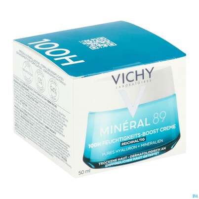 Sie sehen eine Packung Vichy Mineral 89 Creme Mit Duftstoffe Reichhaltig 50ml, Produktbild: 02 Vichy Mineral 89 Creme Mit Duftstoffe Reichhaltig 50ml, A-Nr.: 5670828 - 02