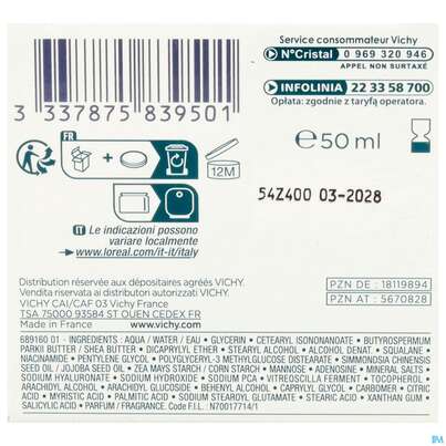 Sie sehen eine Packung Vichy Mineral 89 Creme Mit Duftstoffe Reichhaltig 50ml, Produktbild: 05 Vichy Mineral 89 Creme Mit Duftstoffe Reichhaltig 50ml, A-Nr.: 5670828 - 05