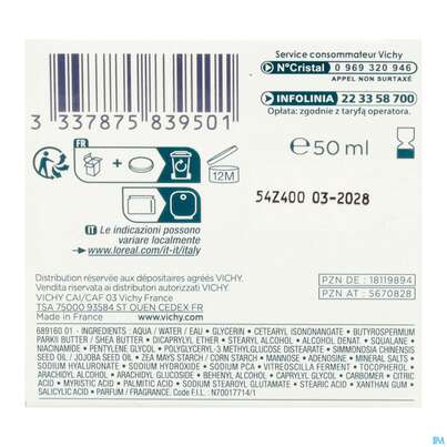 Sie sehen eine Packung Vichy Mineral 89 Creme Mit Duftstoffe Reichhaltig 50ml, Produktbild: 06 Vichy Mineral 89 Creme Mit Duftstoffe Reichhaltig 50ml, A-Nr.: 5670828 - 06