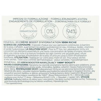 Sie sehen eine Packung Vichy Mineral 89 Creme Mit Duftstoffe Reichhaltig 50ml, Produktbild: 07 Vichy Mineral 89 Creme Mit Duftstoffe Reichhaltig 50ml, A-Nr.: 5670828 - 07