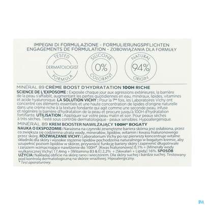 Sie sehen eine Packung Vichy Mineral 89 Creme Mit Duftstoffe Reichhaltig 50ml, Produktbild: 08 Vichy Mineral 89 Creme Mit Duftstoffe Reichhaltig 50ml, A-Nr.: 5670828 - 08