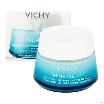 Sie sehen eine Packung Vichy Mineral 89 Creme Mit Duftstoffe Reichhaltig 50ml, Produktbild: 12 Vichy Mineral 89 Creme Mit Duftstoffe Reichhaltig 50ml, A-Nr.: 5670828 - 12