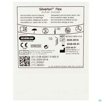 Wundauflagen Silverlon Flex Dressing 5x 5cm Wcd22-nps-flx 10st, A-Nr.: 5355883 - 02