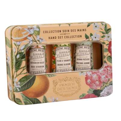 Sie sehen eine Packung Trio Handcremes Rosengeranie, Orangenblüte, Jasmin, Produktbild: 01 Trio Handcremes Rosengeranie, Orangenblüte, Jasmin, A-Nr.: 5991886 - 01