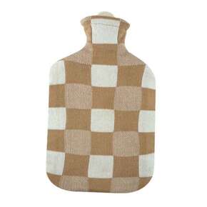 Wärmflasche Strick Öko-Tex Karo beige 2,0L, A-Nr.: 5912131 - 01