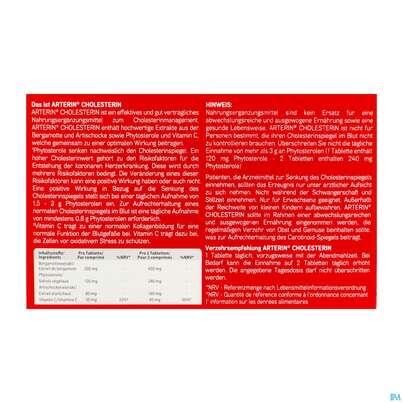 Arterin Tabl Cholesterin Bergamotte/pflanzlich 50000 30st, A-Nr.: 5803040 - 03