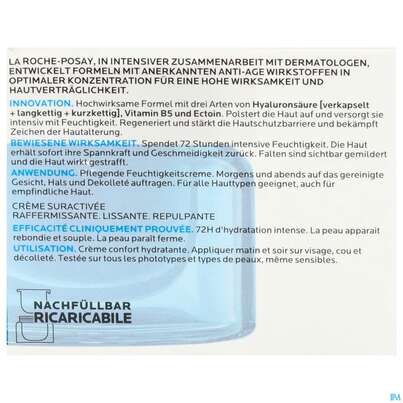 Sie sehen eine Packung La Roche Posay Hyalu B5 Gesicht Antifalten Creme 50ml, Produktbild: 07 La Roche Posay Hyalu B5 Gesicht Antifalten Creme 50ml, A-Nr.: 5976728 - 07
