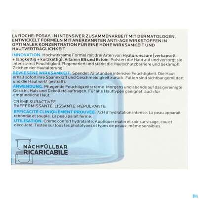 Sie sehen eine Packung La Roche Posay Hyalu B5 Gesicht Antifalten Creme 50ml, Produktbild: 08 La Roche Posay Hyalu B5 Gesicht Antifalten Creme 50ml, A-Nr.: 5976728 - 08