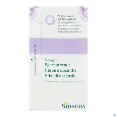 Sie sehen eine Packung Sidroga Tee Wermutkraut 20st, Produktbild: 06 Sidroga Tee Wermutkraut 20st, A-Nr.: 5733606 - 06