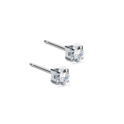 Blomdahl Ohrstecker Tiffany Titan White 4mm, A-Nr.: 6020334 - 01