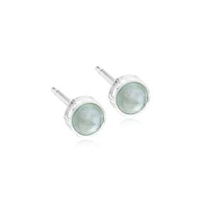 Blomdahl Ohrstecker Bezel Glossy green, A-Nr.: 6036654 - 01
