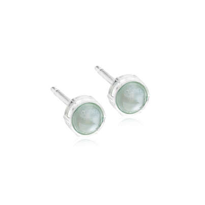 Blomdahl Ohrstecker Bezel Glossy green, A-Nr.: 6036654 - 01