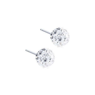 Blomdahl Ohrstecker Kristall Ball white 6mm, A-Nr.: 6036677 - 01