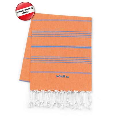 LeStoff Hamamtuch Orange-Sky Blue, A-Nr.: 5839753 - 02