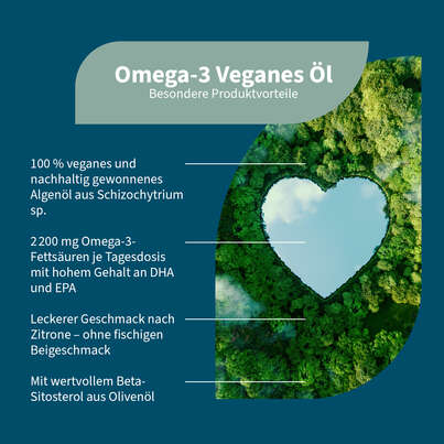 Sie sehen eine Packung NatuGena Omega-3 Veganes Öl, Produktbild: 03 NatuGena Omega-3 Veganes Öl, A-Nr.: 5847379 - 03