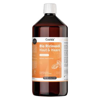 Bio Rizinusöl 1000 ml kaltgepresst für Haut, Haare &amp; Wimpern, A-Nr.: 6035904 - 01