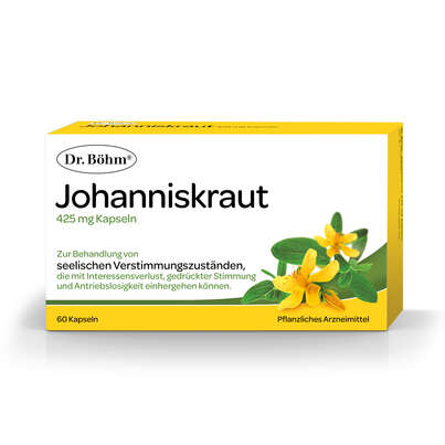 Sie sehen eine Packung Dr. Böhm Johanniskraut, Produktbild: 01 Dr. Böhm Johanniskraut, A-Nr.: 2426849 - 01