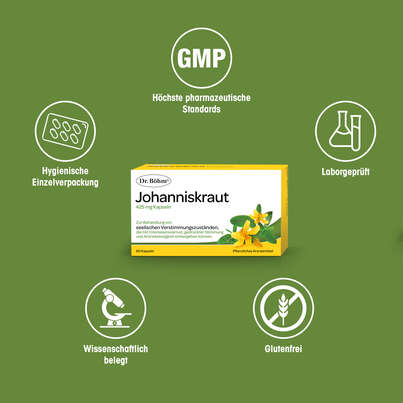 Sie sehen eine Packung Dr. Böhm Johanniskraut, Produktbild: 04 Dr. Böhm Johanniskraut, A-Nr.: 2426849 - 04