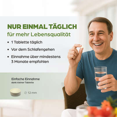 Sie sehen eine Packung Dr. Böhm Kürbis nur 1 Tablette täglich, Produktbild: 05 Dr. Böhm Kürbis nur 1 Tablette täglich, A-Nr.: 2552459 - 05