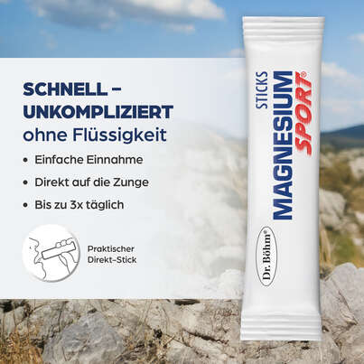 Sie sehen eine Packung Dr. Böhm Magnesium Sport Sticks, Produktbild: 04 Dr. Böhm Magnesium Sport Sticks, A-Nr.: 4726627 - 04