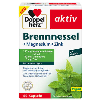 Doppelherz Brennnessel + Magnesium + Zink - 60 Kapseln, A-Nr.: 6027514 - 01