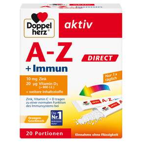 Doppelherz A-Z DIRECT + Immun - Mit fruchtigem Orangen-Geschmack, A-Nr.: 5677026 - 01