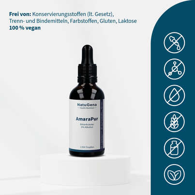 Sie sehen eine Packung NatuGena AmaraPur Tropfen, Produktbild: 03 NatuGena AmaraPur Tropfen, A-Nr.: 5178174 - 03
