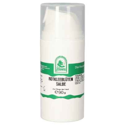 Sie sehen eine Packung ROTKLEEBLÜTEN SALBE 90 G, Produktbild: 01 ROTKLEEBLÜTEN SALBE 90 G, A-Nr.: 5704042 - 01